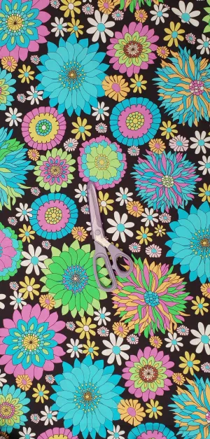 Hairy McLairy Turquoise Cotton Woven (60x60 repeat)