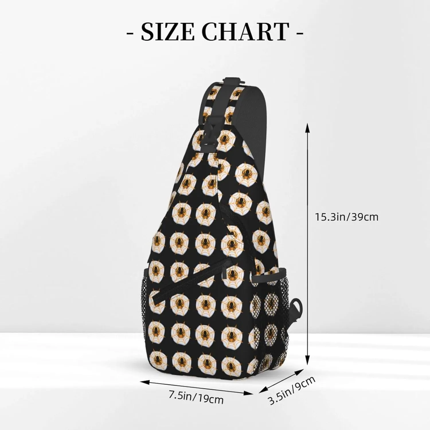 Halloween Eggs Boobs Spider Crossbody Bag Cross Chest Bag Adjustable Sling Backpack Sports Gym Shoulder Bags Travel Cycling Daypack Diagonally Casual Rucksack