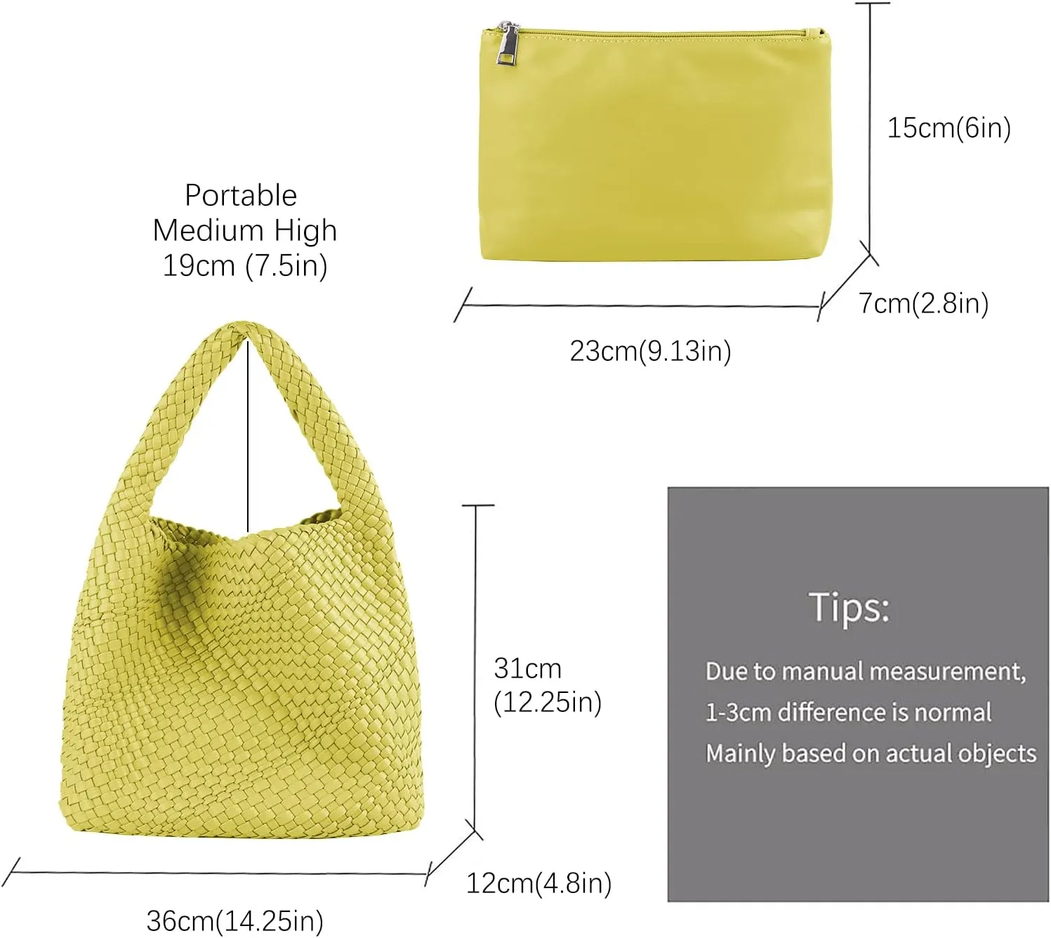 Hand Woven Tote for Women - Vegan Leather Handle Handbag, Travel Shoulder Bag, Hobo and Beach Bag With Purse
