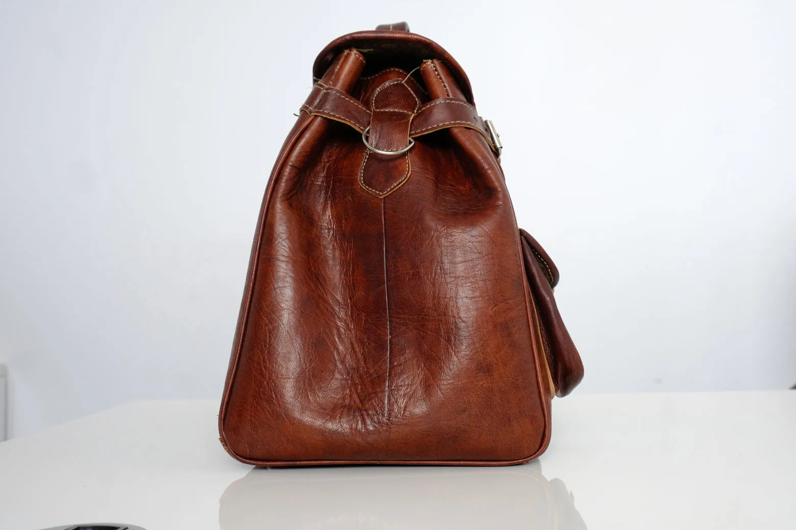 Handcrafted Leather Travel Bag – Large Moroccan Weekender Bag