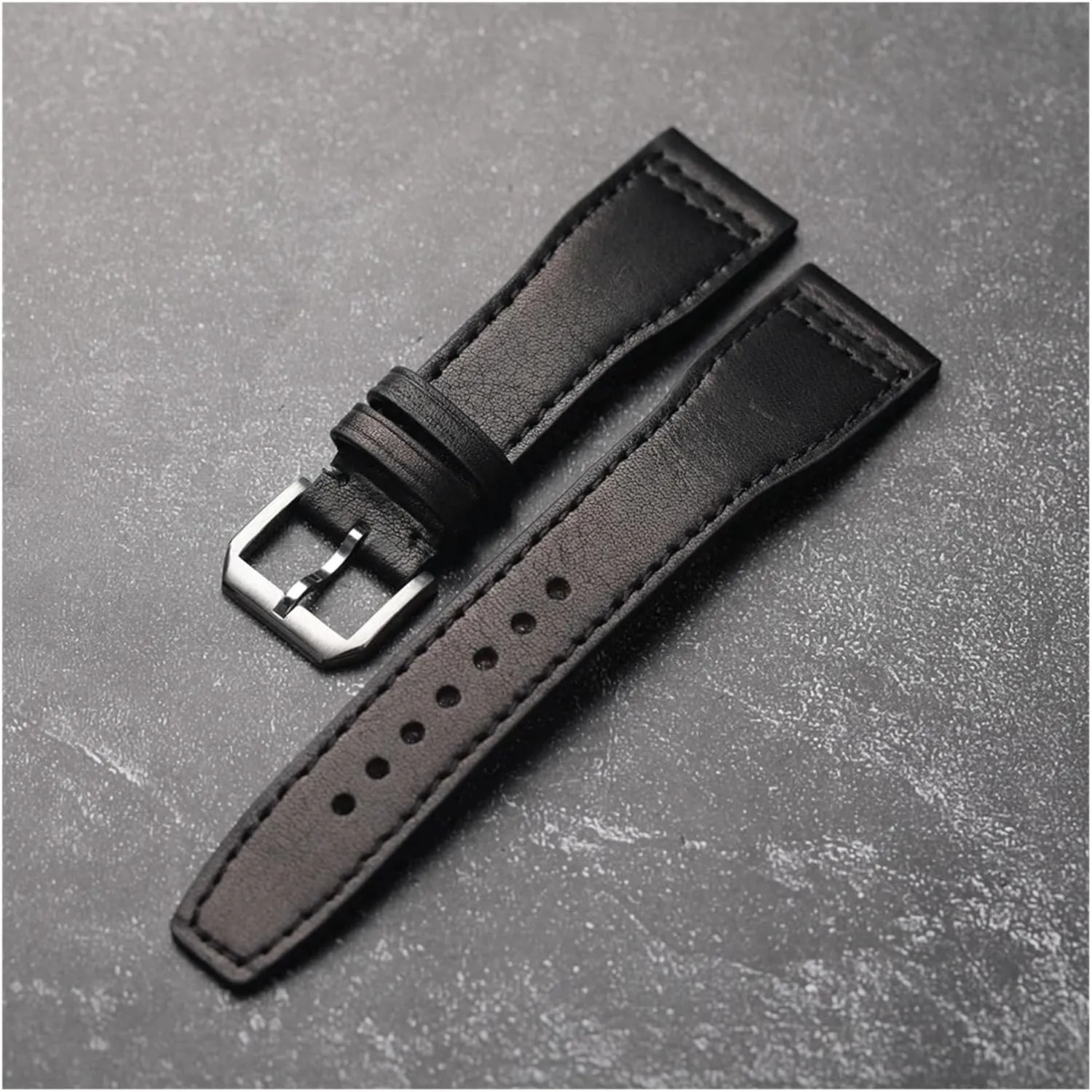 Handmade Fit Pilot's Head Cowhide Strap, 20MM 22MM 21MM Brown Black Men's Bracelet, Vintage Style Genuine Leather Watchband