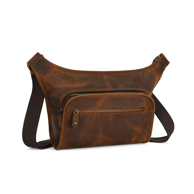 Handmade Leather Chest Bag - Vintage Style Everyday Carry