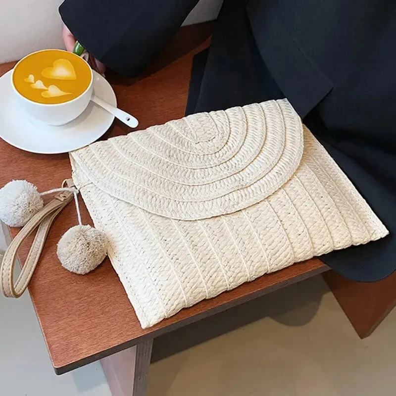 Handmade Straw Beach Shoulder Crossbody Bag