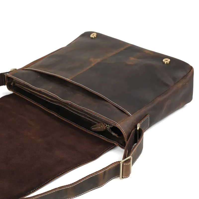 Handmade Vintage Leather Travel Bags, Men Leather Shoulder Bags