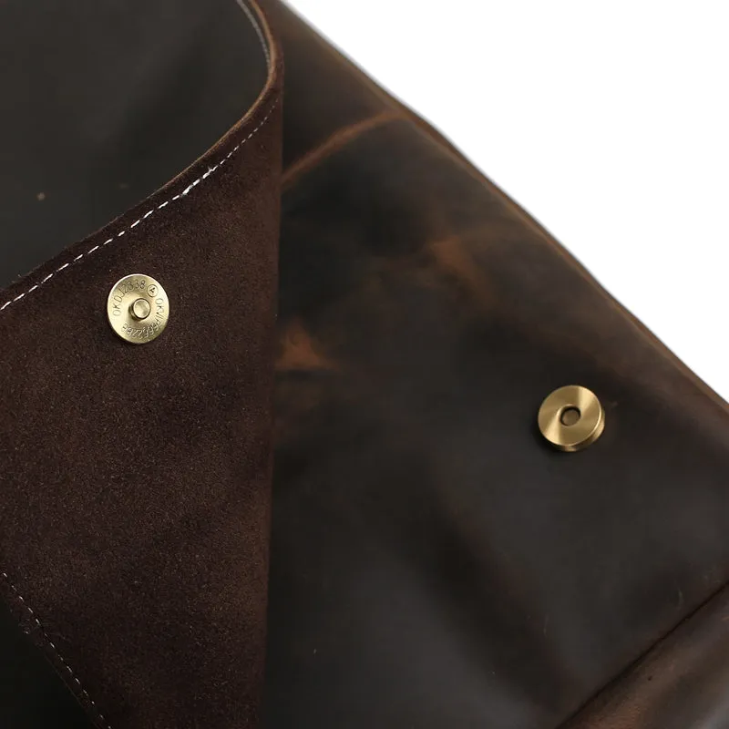Handmade Vintage Leather Travel Bags, Men Leather Shoulder Bags