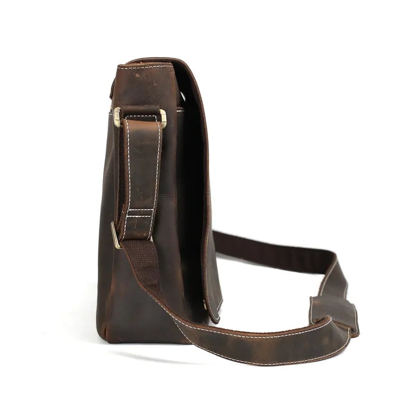 Handmade Vintage Leather Travel Bags, Men Leather Shoulder Bags