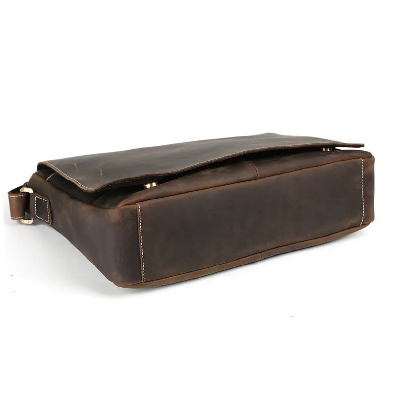 Handmade Vintage Leather Travel Bags, Men Leather Shoulder Bags