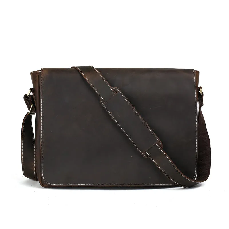 Handmade Vintage Leather Travel Bags, Men Leather Shoulder Bags