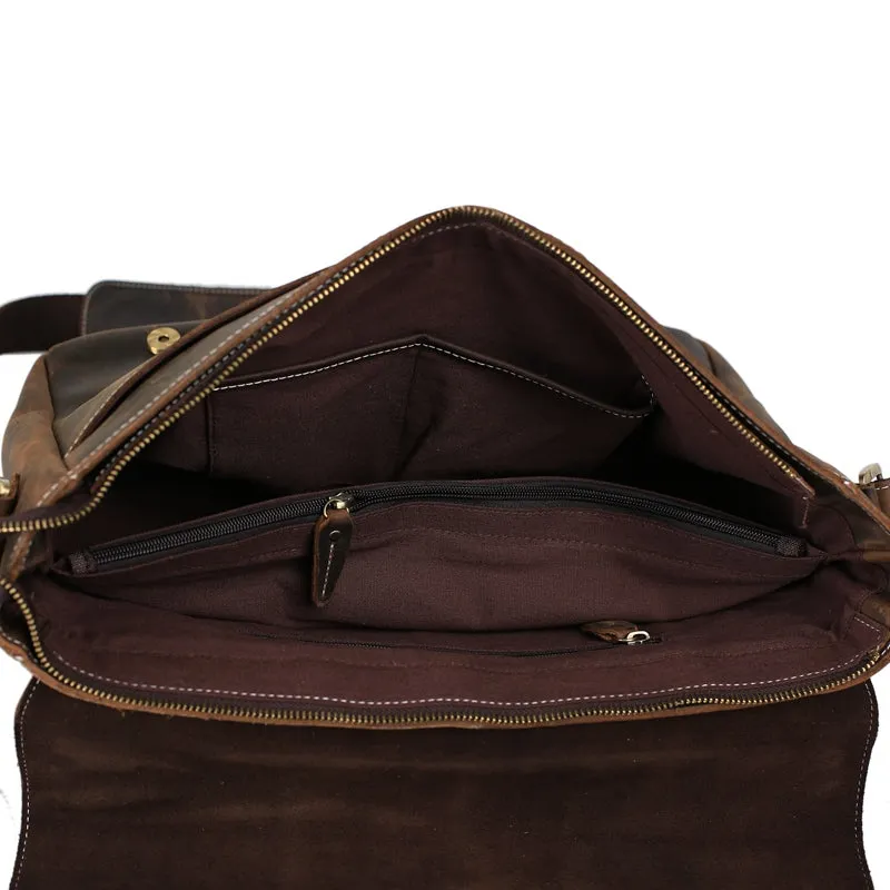 Handmade Vintage Leather Travel Bags, Men Leather Shoulder Bags