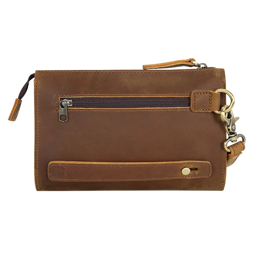 Handmade Vintage Slim Waterproof Genuine Leather Unisex Wallet