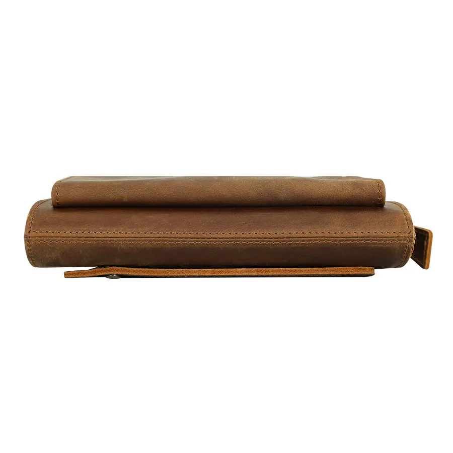 Handmade Vintage Slim Waterproof Genuine Leather Unisex Wallet