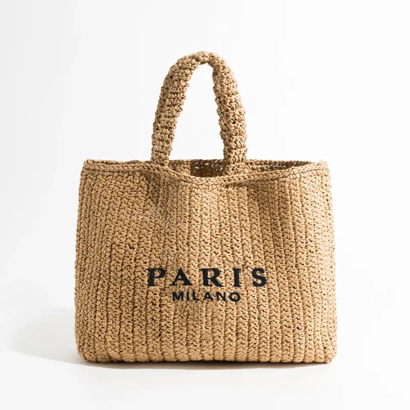 Handwoven Straw Tote Bag