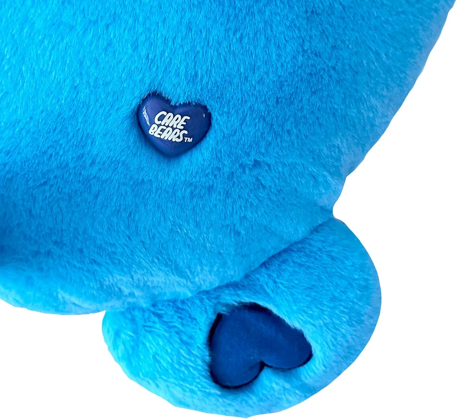 Happy Nappers: Care Bears Pillow Pocket Pal - Grumpy Bear - Plush Character Pillow Case, Animal Cover w/Weighted Paws, Soft Huggable Companion, Kids