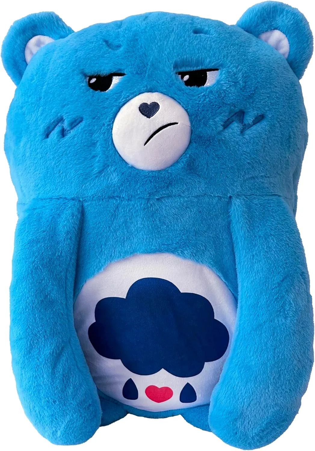 Happy Nappers: Care Bears Pillow Pocket Pal - Grumpy Bear - Plush Character Pillow Case, Animal Cover w/Weighted Paws, Soft Huggable Companion, Kids
