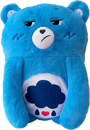 Happy Nappers: Care Bears Pillow Pocket Pal - Grumpy Bear - Plush Character Pillow Case, Animal Cover w/Weighted Paws, Soft Huggable Companion, Kids
