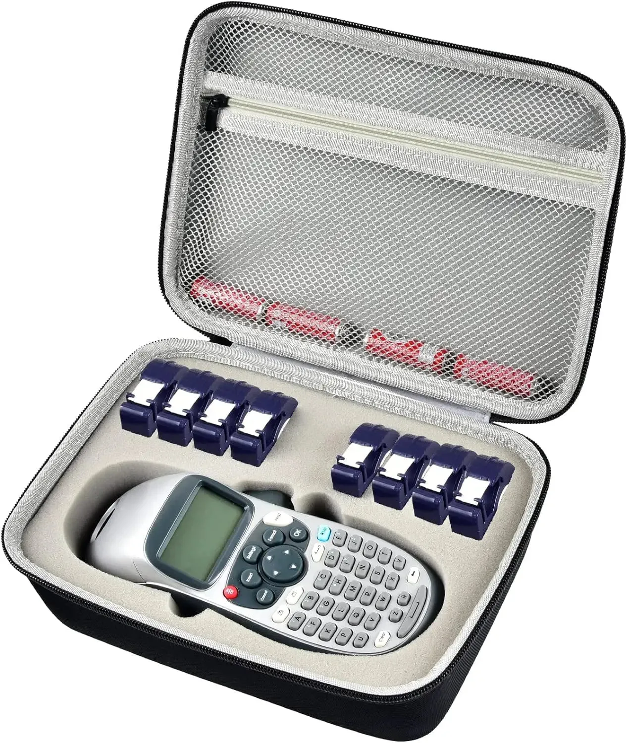 Hard Case For Dymo Letratag Lt 100H Label Maker Mesh Pocket