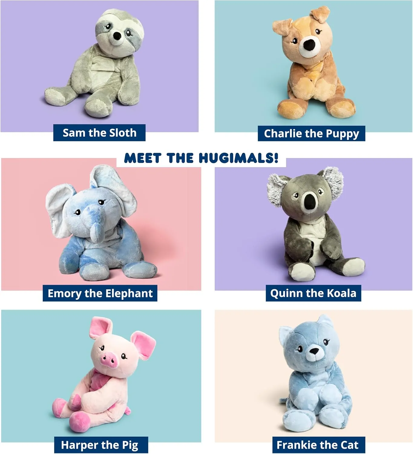 Harper The Pig 4.5 lb Heavy Cute Weighted Comfort Plush Large Unscented Self Care Stuffed Animal for All Ages - Kids, Teens and Adults