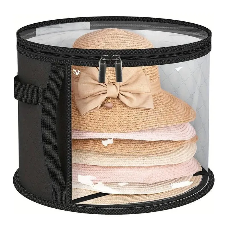 Hat Storage Organizer Stackable Round Brim Hat Holder Storage Bag for Hats