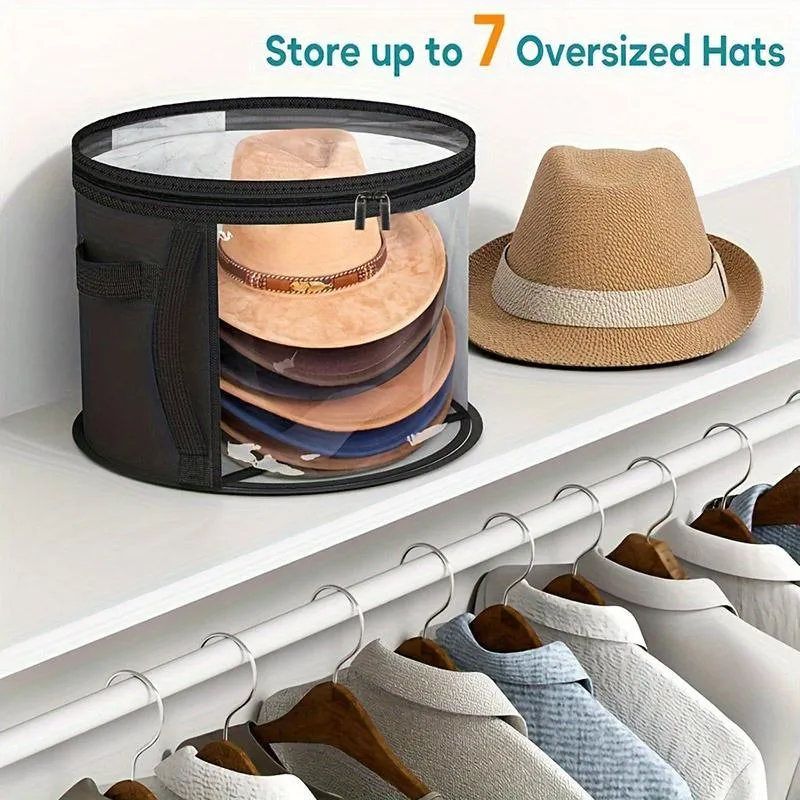 Hat Storage Organizer Stackable Round Brim Hat Holder Storage Bag for Hats