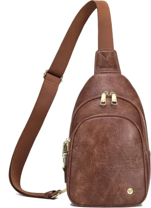 Haytijoe Crossbody Bags for Women Leather Sling Bag Anti-theft Cross Body Bag Travel Sling Purse Chest Bags Fanny Packs