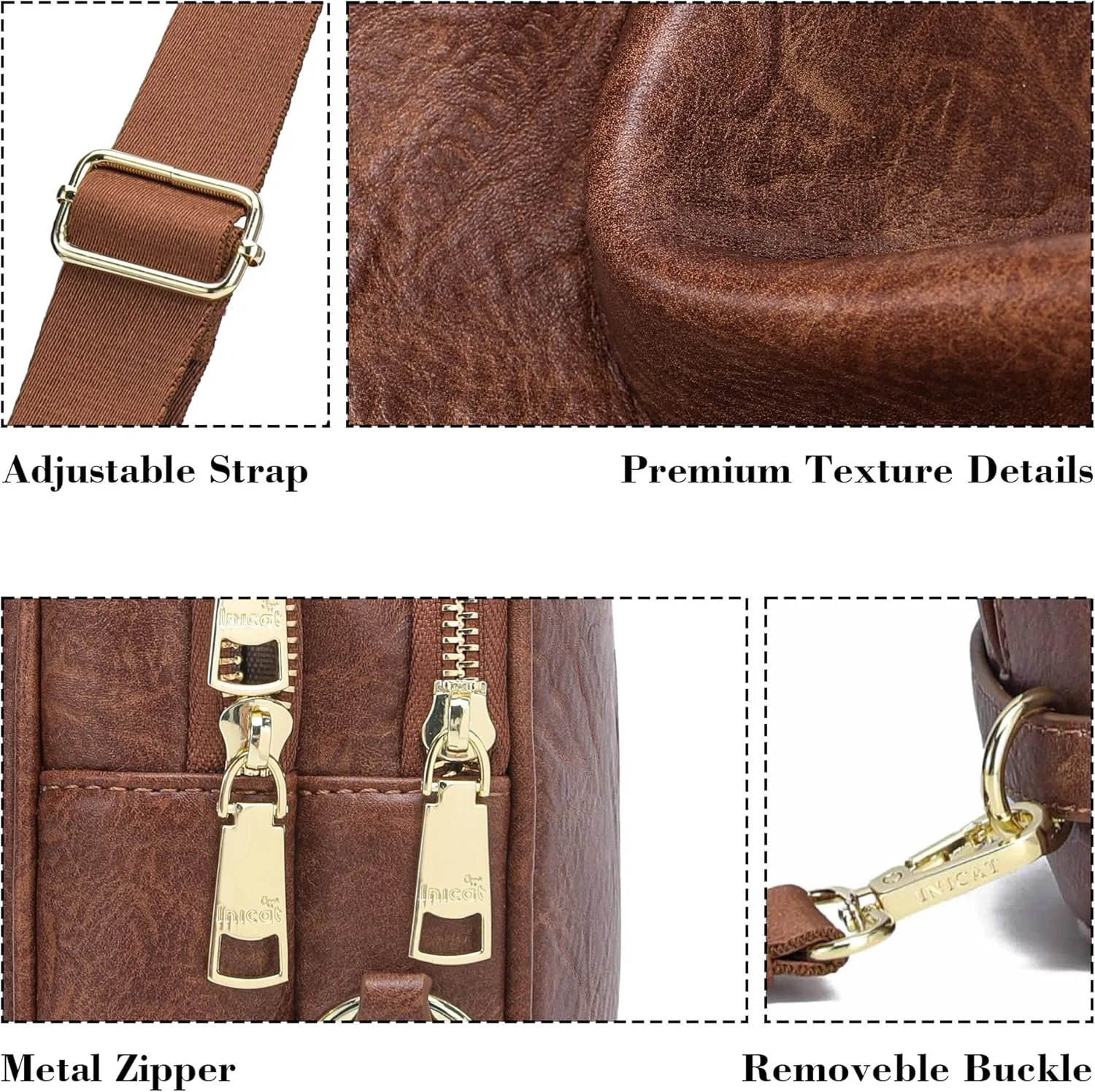 Haytijoe Crossbody Bags for Women Leather Sling Bag Anti-theft Cross Body Bag Travel Sling Purse Chest Bags Fanny Packs