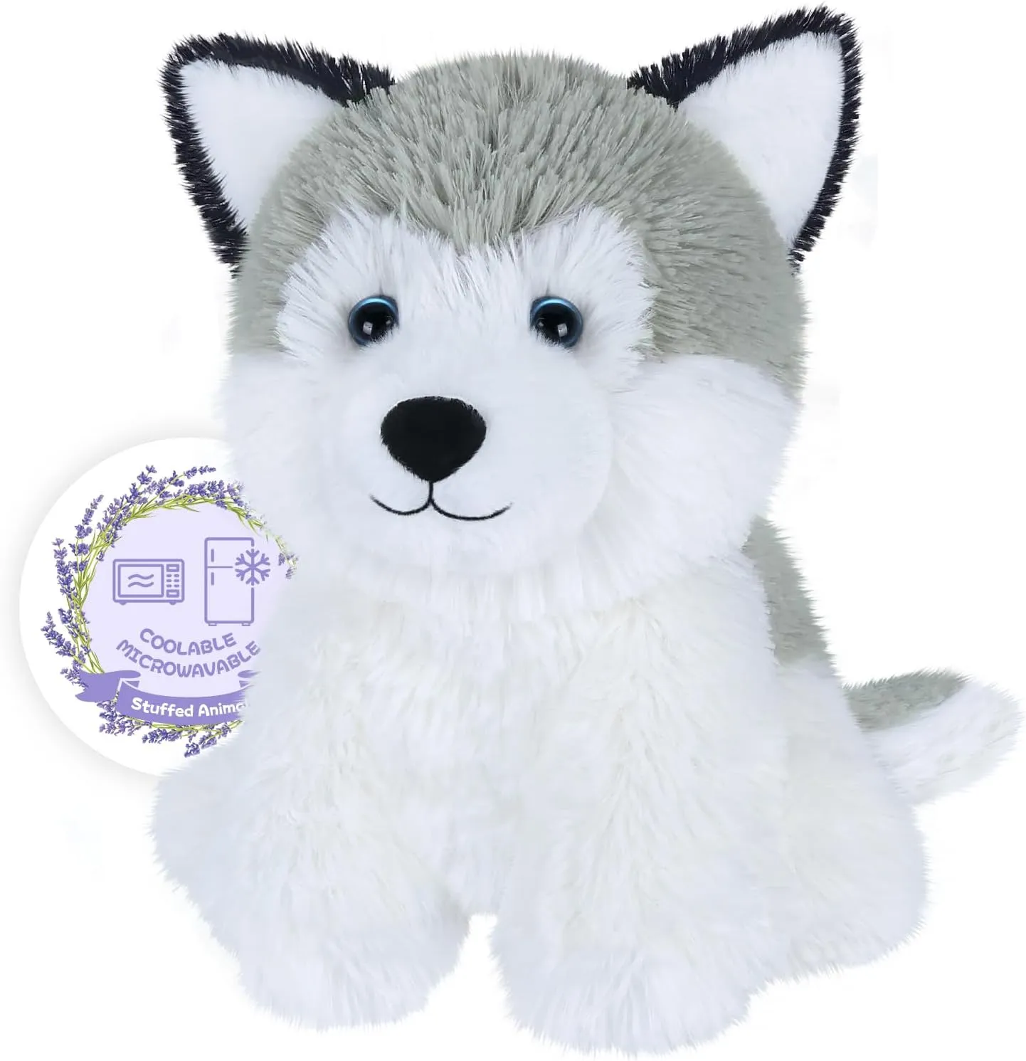 Heatable & Coolable Husky Stuffed Animals, Cute Microwavable Heating Pad Plushies for Soothing & Relaxation, Stuffed Plush Dog Toys, Dogs Plush Toys Gifts