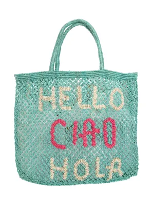 HELLO CIAO HOLA JUTE BAG