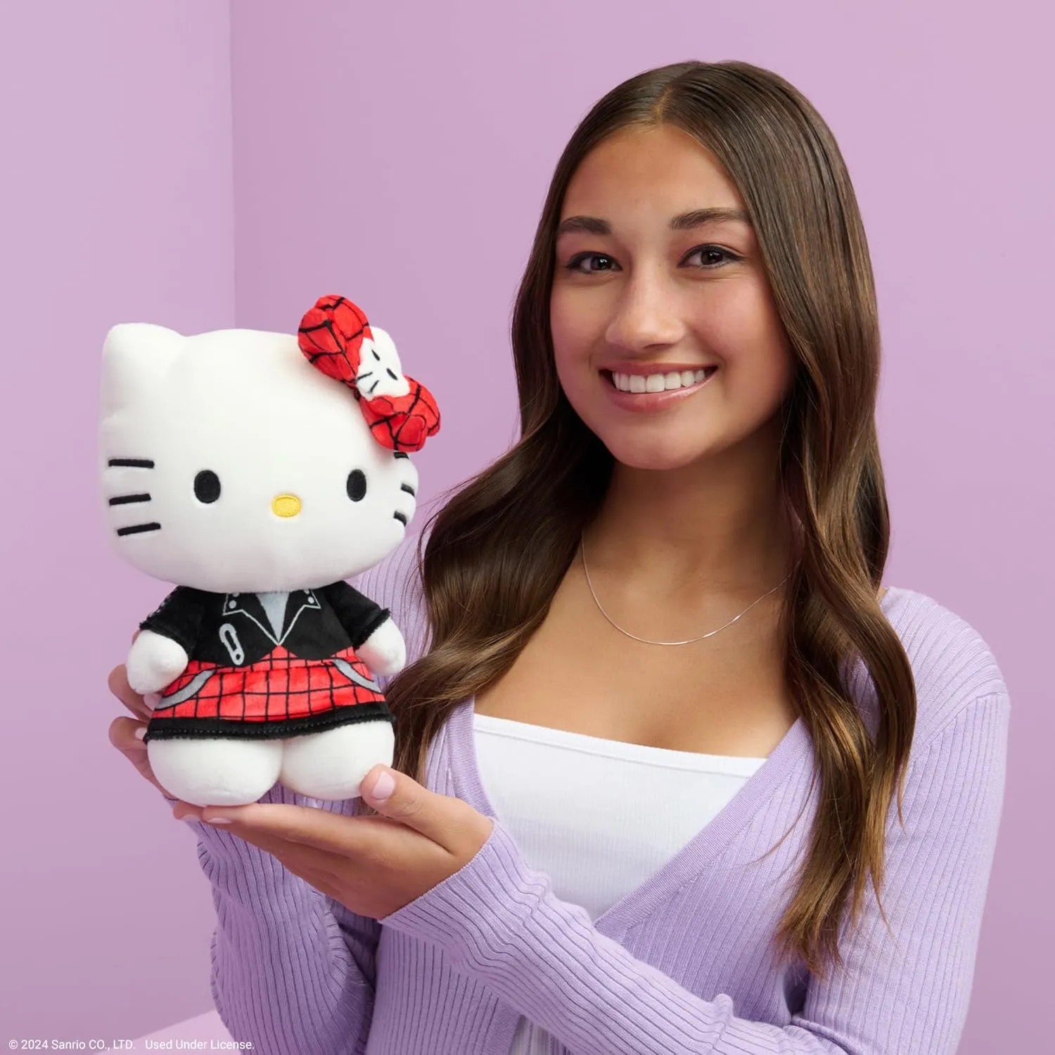 Hello Kitty and Friends Series 2, Hello Kitty Red Punks Plush - Officially Licensed Sanrio Product from Jazwares - Ages 6 