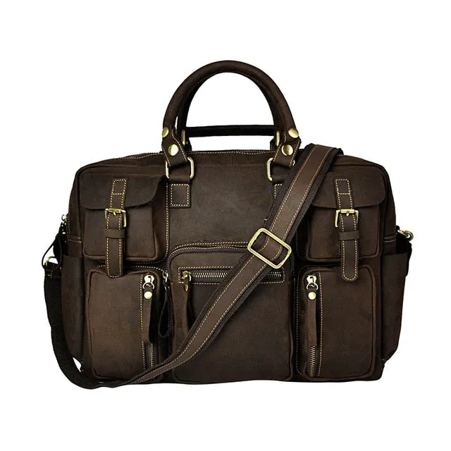Helpful customer care Handbag Male Commercia leather Briefcase Attache Case Document 3061-bu Rich selection Original Bag Men Portfolio Design Laptop Business Fashion