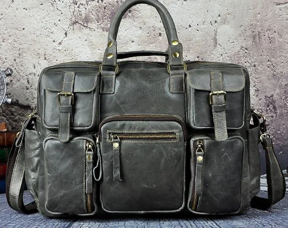 Helpful customer care Handbag Male Commercia leather Briefcase Attache Case Document 3061-bu Rich selection Original Bag Men Portfolio Design Laptop Business Fashion