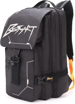 Hiking Outdoor Travel Backpack with Design, Water-Resistant Laptop Daypack Book Bag with Multi-Layer for Men & Woman (Black)