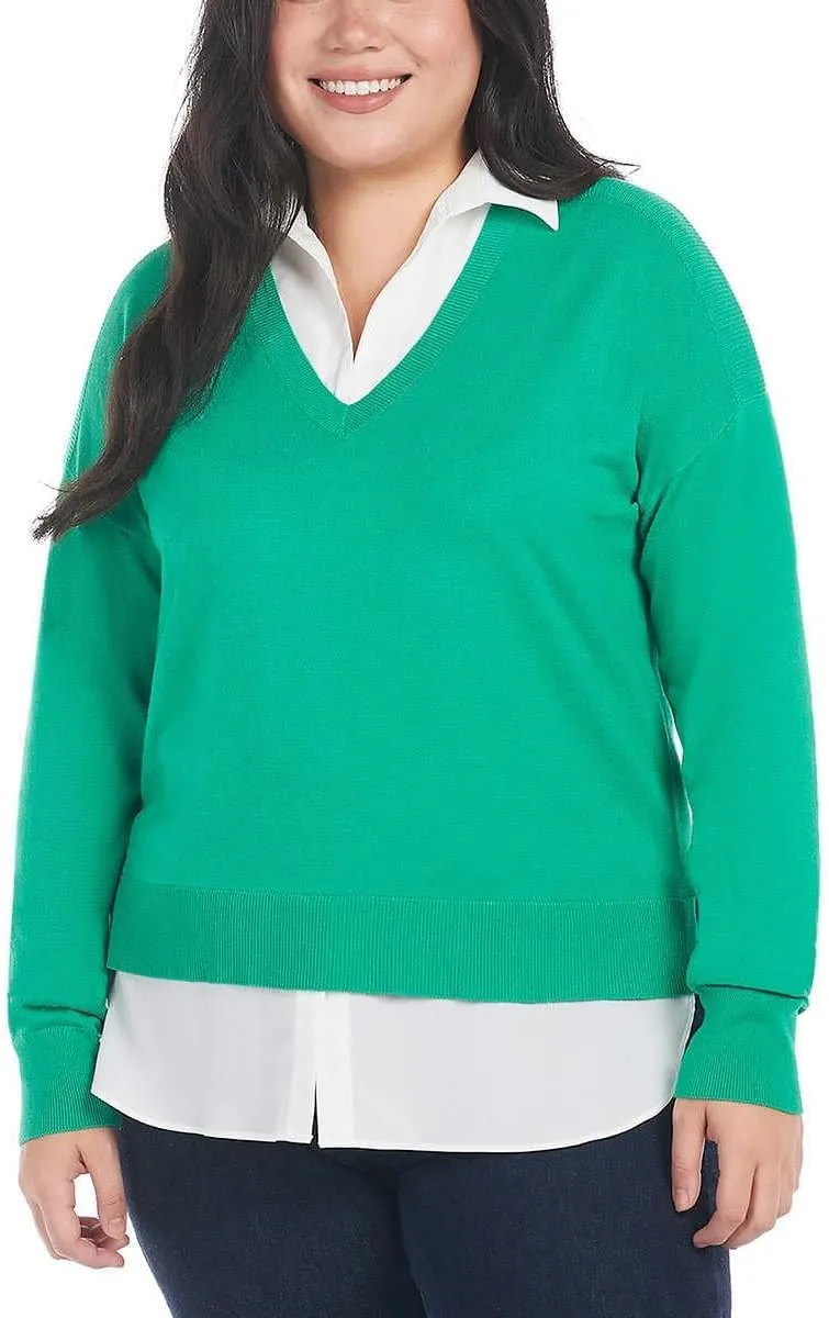 Hilary Radley Women's V-Neck Pullover Sweater