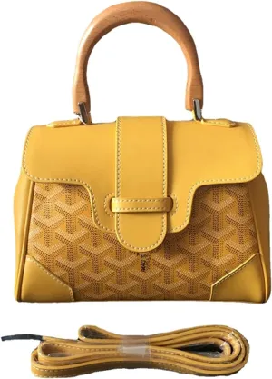 HIONRE Genuine Cowhide Leather Tote Bag For Women Crossbody Bags Satchel Wood Top-Handle Bag Gift for Lady