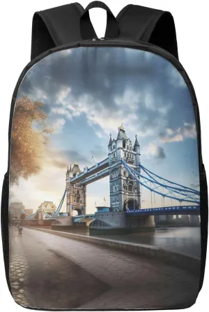 Historic Old Tower Bridge London Print Perfect Personal Item Travel Bag-Unisex Travel Backpack Carry On Flight Approved-Laptop Backpack