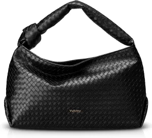 Hobo Bags For Women, Woven Leather Shoulder Purse Fashion Designer Ladies Top-Handle Handbag