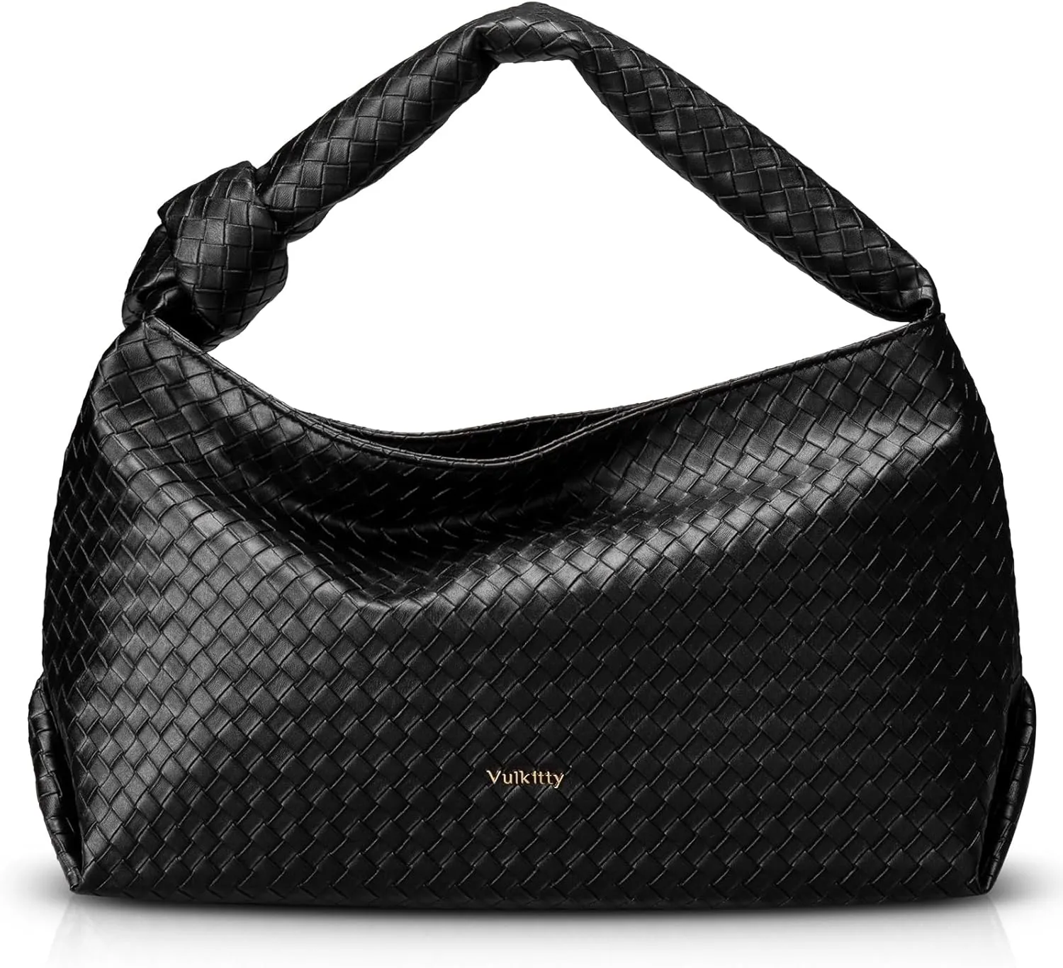 Hobo Bags For Women, Woven Leather Shoulder Purse Fashion Designer Ladies Top-Handle Handbag