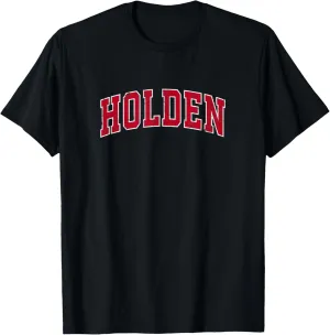Holden Massachusetts MA Vintage Sports Design Red Design T-Shirt