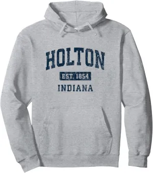 Holton Indiana IN Vintage Athletic Sports Design Pullover Hoodie