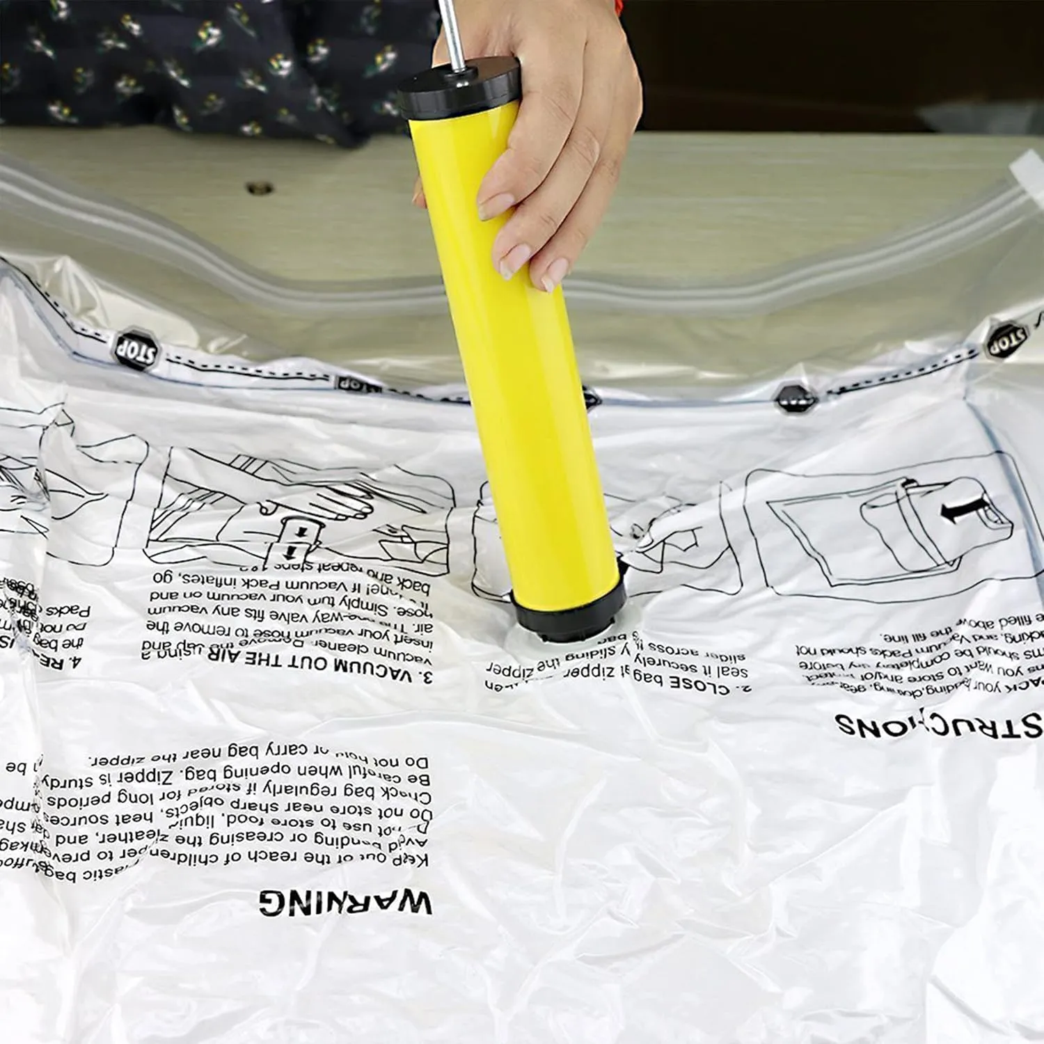 Home Complete Space Saver Vacuum Bags, 25 pack with Pump