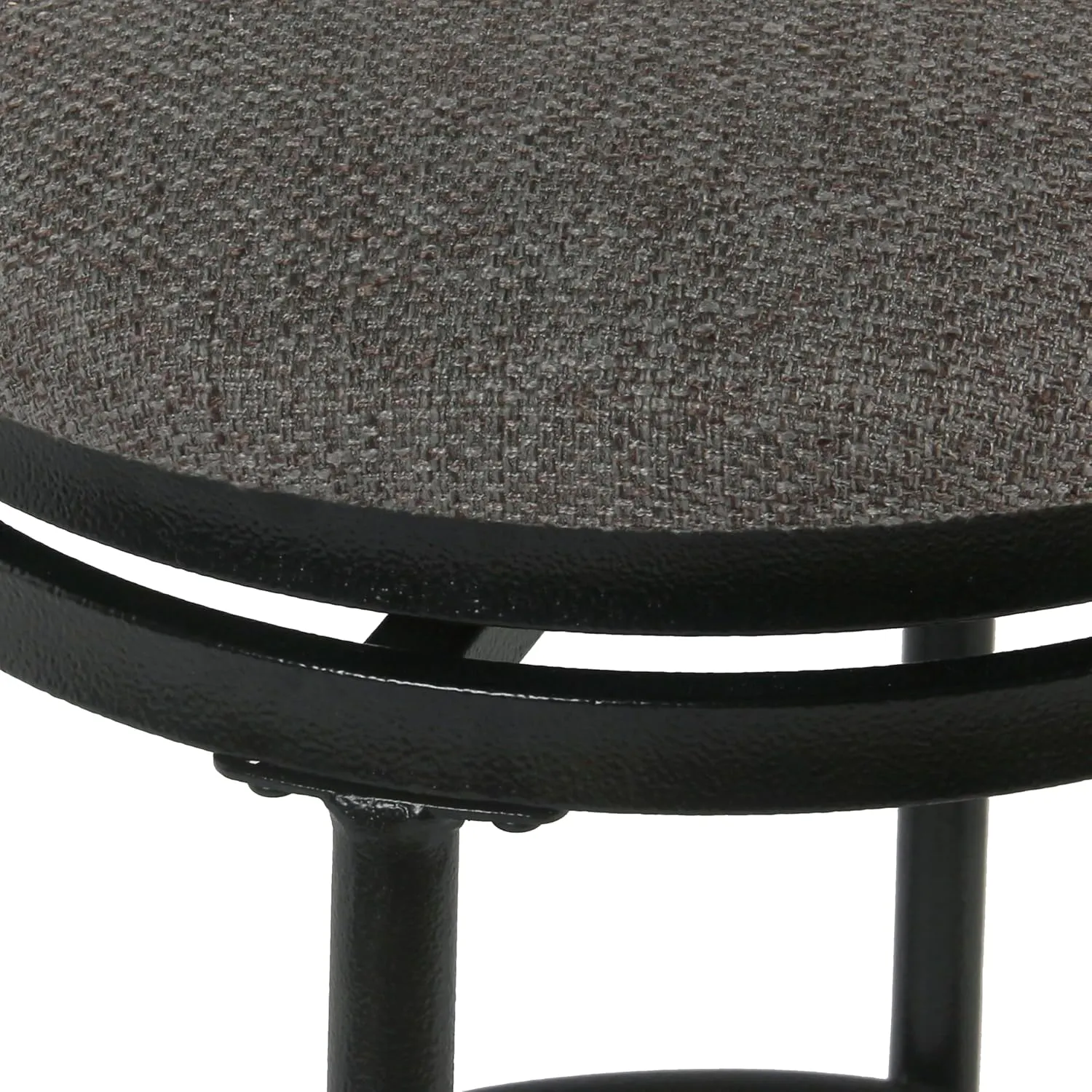 HomePop Home Decor | Metal Counter Height Bar Stools | 24" Bar Stools with Back | Decorative Home Furniture (Gray Woven)