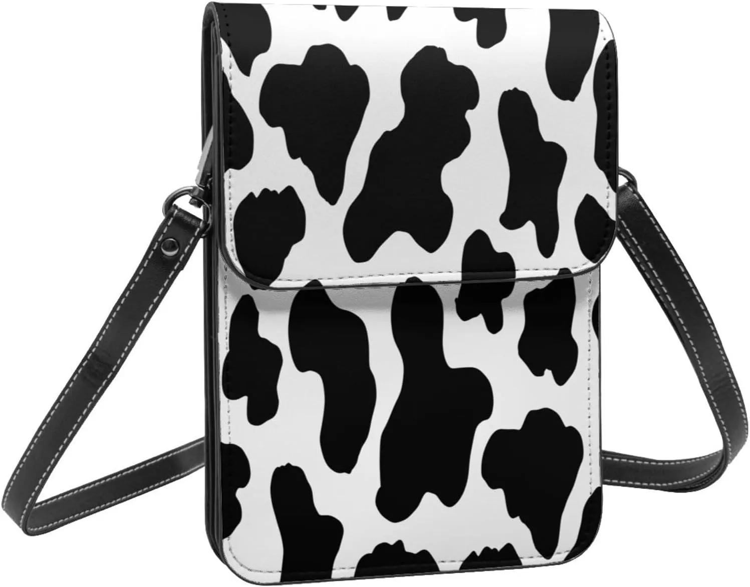 Hot Pinks Cheetah Aesthetic Leather Crossbody Phone Purse for Women Cute Wallet Bags Lightweight Mini Sling Bag