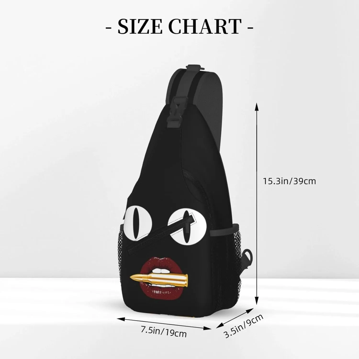 Hot Red Lips Crossbody Bag Cross Chest Bag Adjustable Sling Backpack Sports Gym Shoulder Bags Travel Cycling Daypack Diagonally Casual Rucksack