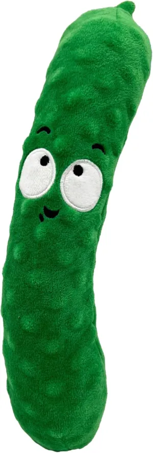 Huxley & Kent for Dogs - Dell Pickle (Large) - Power Plush Dog Toy with Squeaker - Fun, Durable - H&K Squeaky Funny Dog Toy