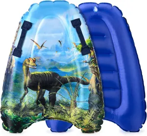 Inflatable Boogy Boards for Beach Travel Toys, 30” Cavas Slip Slide Water Park Body Surfing Board with Handles, Summer Fun Water Pool Game Toys for Kids 4,8,12 Ages