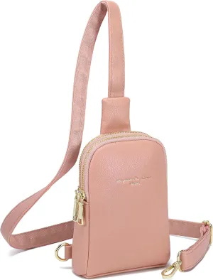INICAT Small Crossbody Sling Bags for Women Vegan Leather Cell Phone Purse Fanny Packs for Women Men