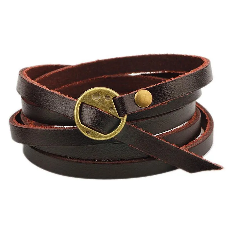 Inspirational Multi-layer Genuine Leather Bracelet