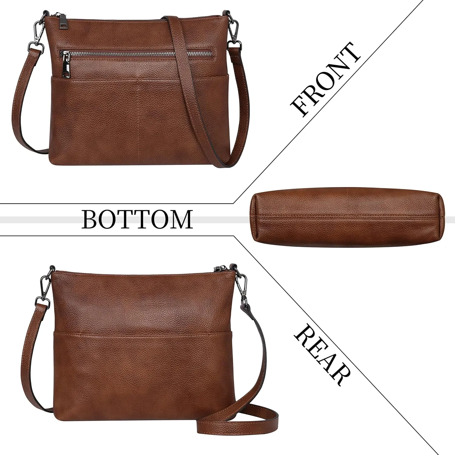 Iswee Crossbody Bag for Women Leather Purses Fashion Designer Handbags