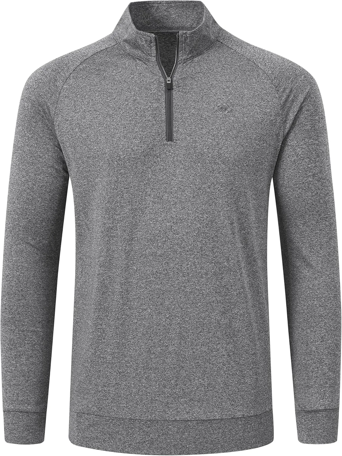 JINSHI Mens Long Sleeve Quarter Zip Pullover Stand Collar Active Golf Polo Shirt 1/4 Zipper Fleece Lining Workout Top