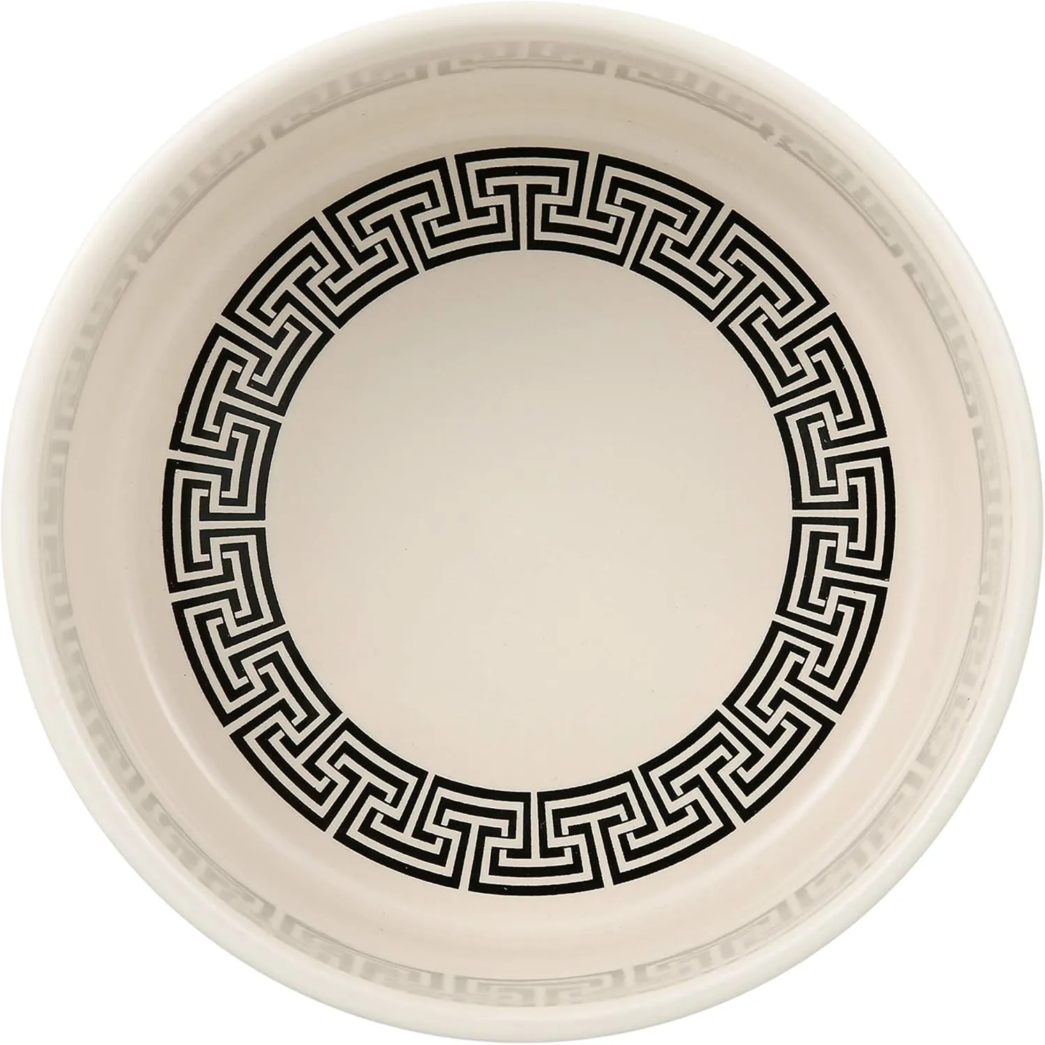 Jonathan Adler Duo Dog Bowl, Large | Ceramic Dog Food Bowl from Now House, Greek Key Design