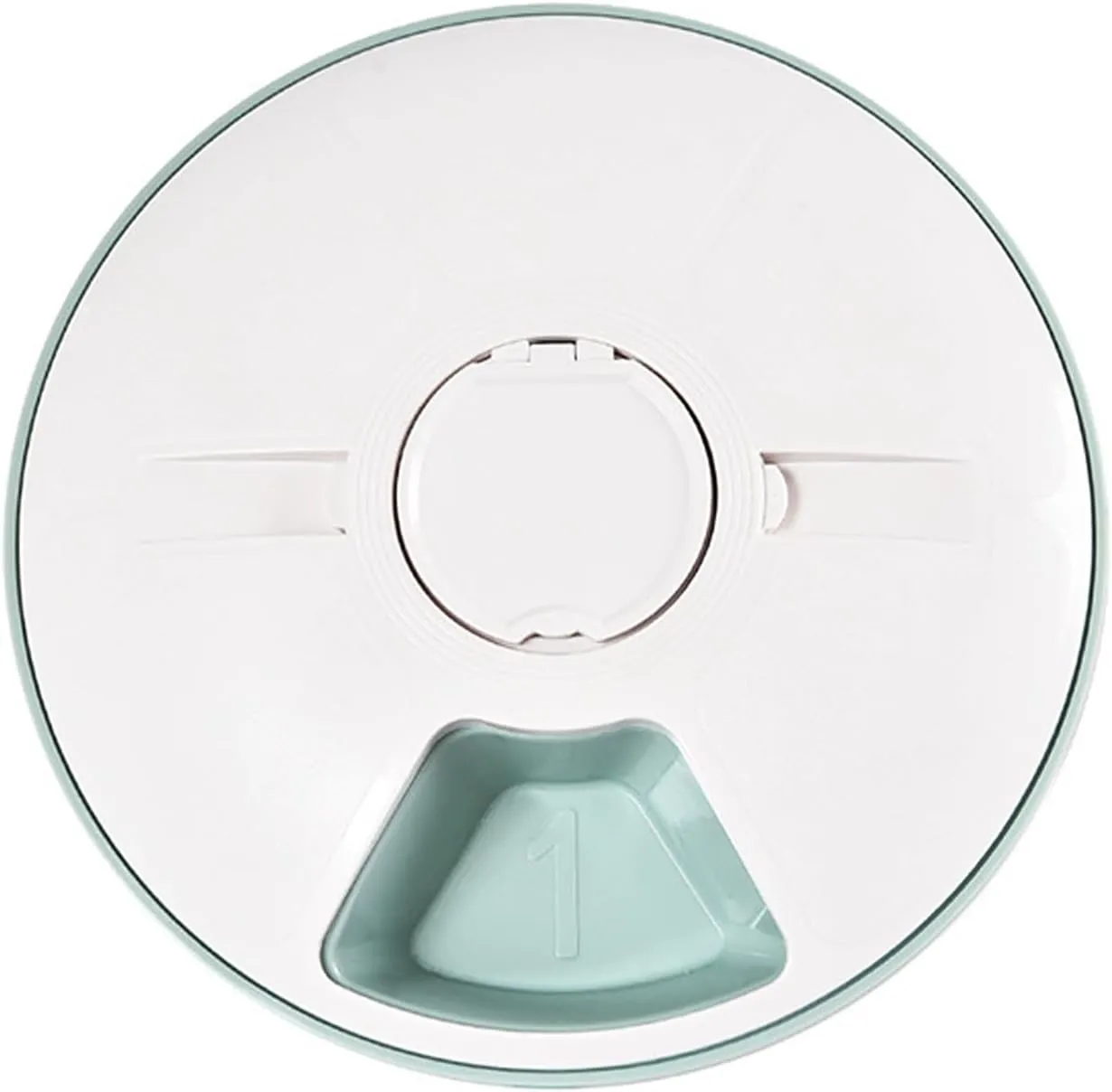jovani 6 Meal Automatic Dog Feeder,Cat Feeder Wet Food/Dry Food, Timed Auto Pet Feeder with Detachable Design & Easy to Clean for Cat and Small Dogs, for Weekend Trip Green